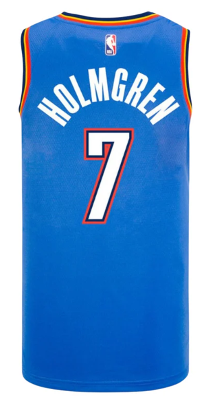 THUNDER CHET HOLMGREN ICON SWINGMAN JERSEY 2024-25 YOUTH OKLAHOMA CITY