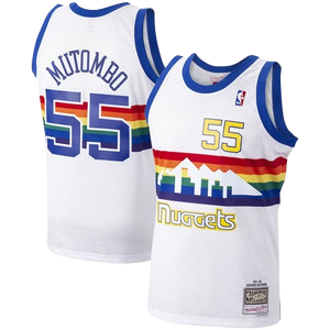 Denver Nuggets Dikembe Mutombo  Hardwood Classics White