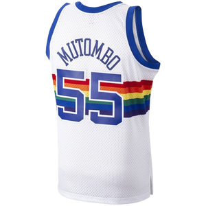 Denver Nuggets Dikembe Mutombo  Hardwood Classics White