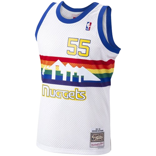 Denver Nuggets Dikembe Mutombo  Hardwood Classics White