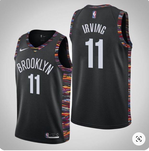 Men 11 Kyrie Irving Jersey Mix Black Brooklyn Nets Jersey Swingman