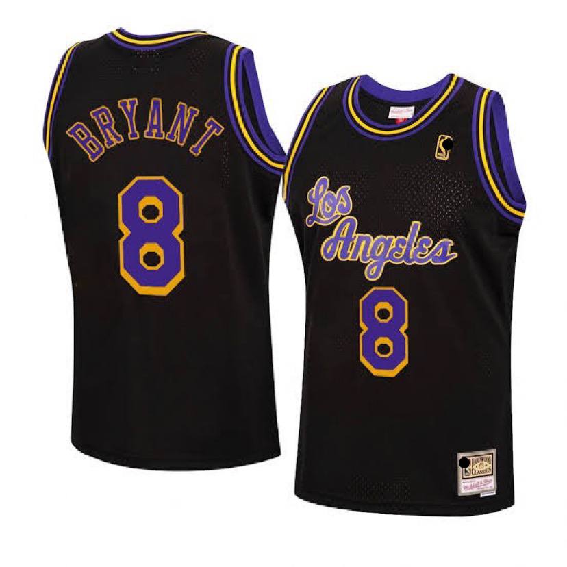 LA Lakers Kobe Bryant Black Retro Jersey No.8