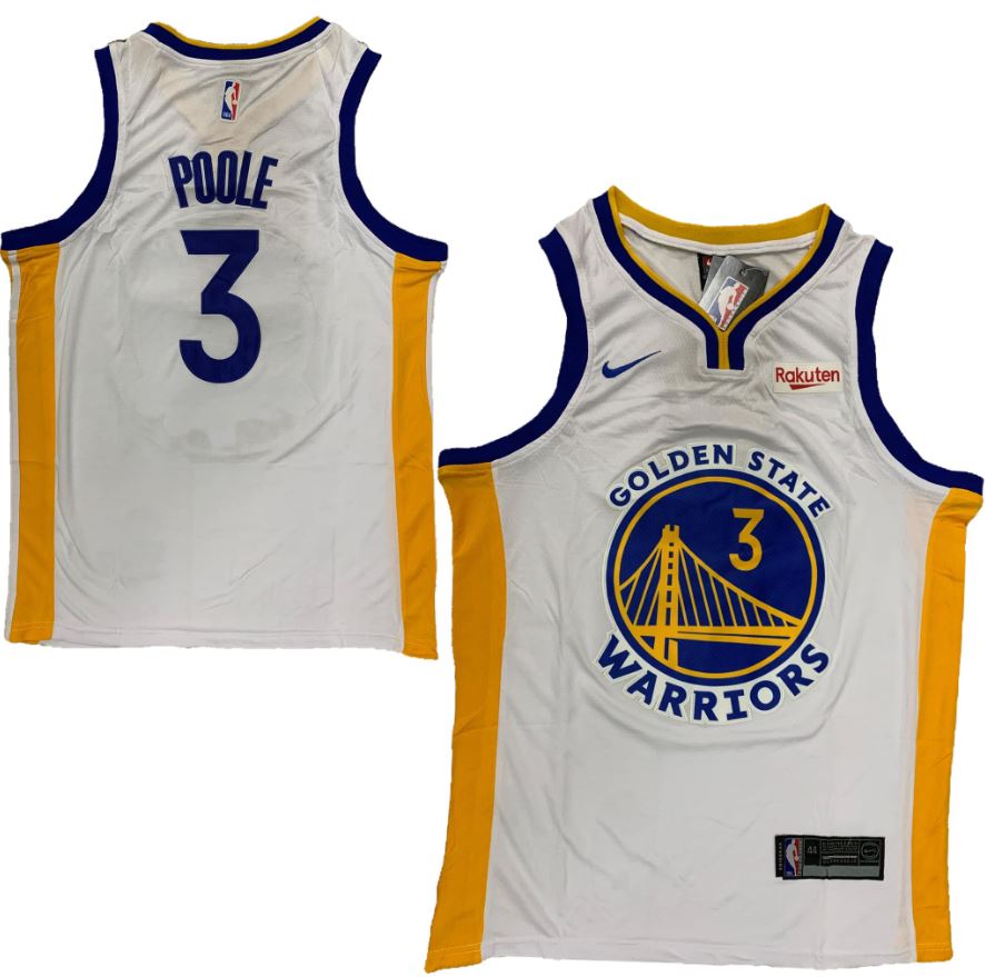 Poole White Golden State Warriors 2020/21 Swingman Badge Jersey - Association Edition