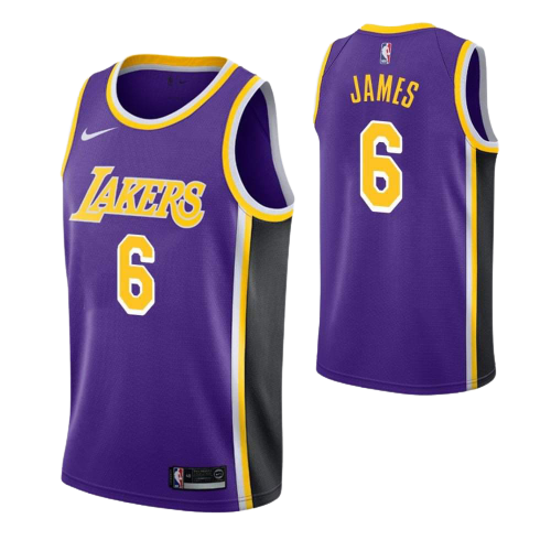LA Lakers LeBron James PURPLE No.6