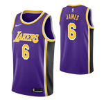 LA Lakers LeBron James PURPLE No.6