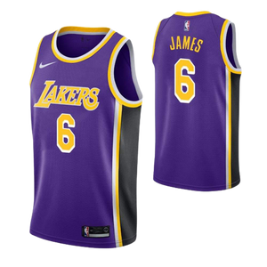LA Lakers LeBron James PURPLE No.6