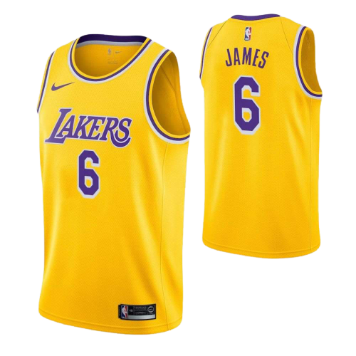 LA Lakers LeBron James YELLOW No.6