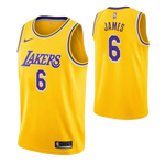 LA Lakers LeBron James YELLOW No.6