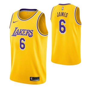LA Lakers LeBron James YELLOW No.6