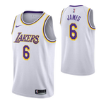 LA Lakers LeBron James WHITE No.6