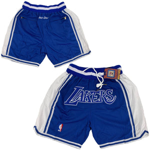 Blue lakers shorts online
