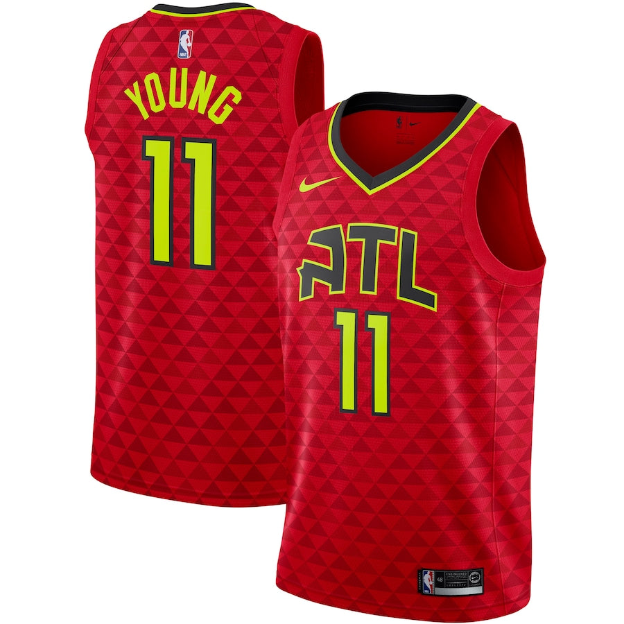 Trae Young Atlanta Hawks MLK Gold Signature Edition Jersey Stitched Large