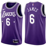 LA Lakers LeBron James Purple 2021/22 Swingman Jersey - City Edition
