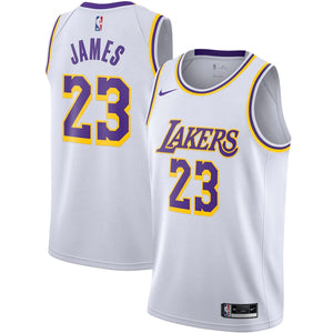 LA Lakers LeBron James WHITE