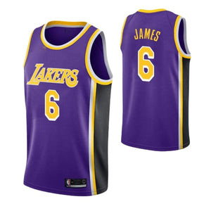 LA Lakers LeBron James PURPLE No.6