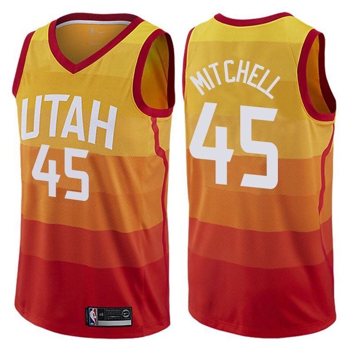 Utah Jazz Donovan Mitchell YELLOW/ORANGE