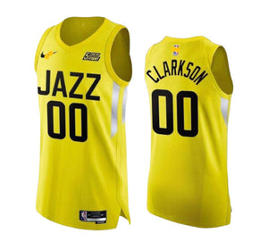 Utah Jazz Jordan Clarkson Yellow 22-23